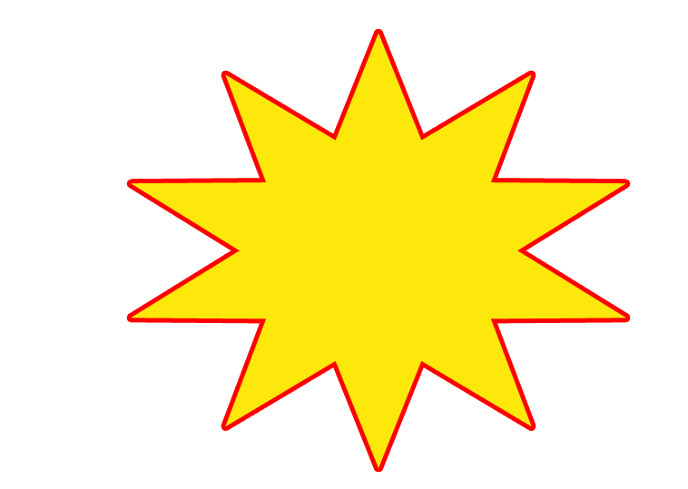 Red and Yellow Starburst png